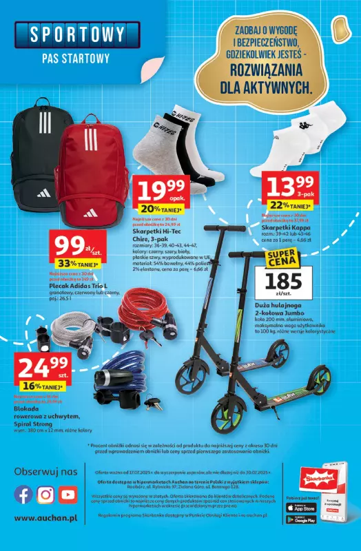 Auchan - gazetka promocyjna Gazetka Odlotowe ceny na start szkoły Hipermarket Auchan od czwartku 17.07 do środy 30.07 - strona 32