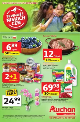 Auchan - gazetka promocyjna Gazetka Pewność niskich cen Supermarket Auchan od czwartku 17.07 do środy 23.07