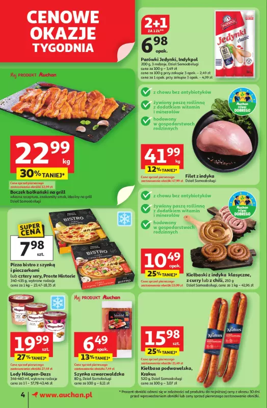 Auchan - gazetka promocyjna Gazetka Pewność niskich cen Supermarket Auchan od czwartku 17.07 do środy 23.07 - strona 4