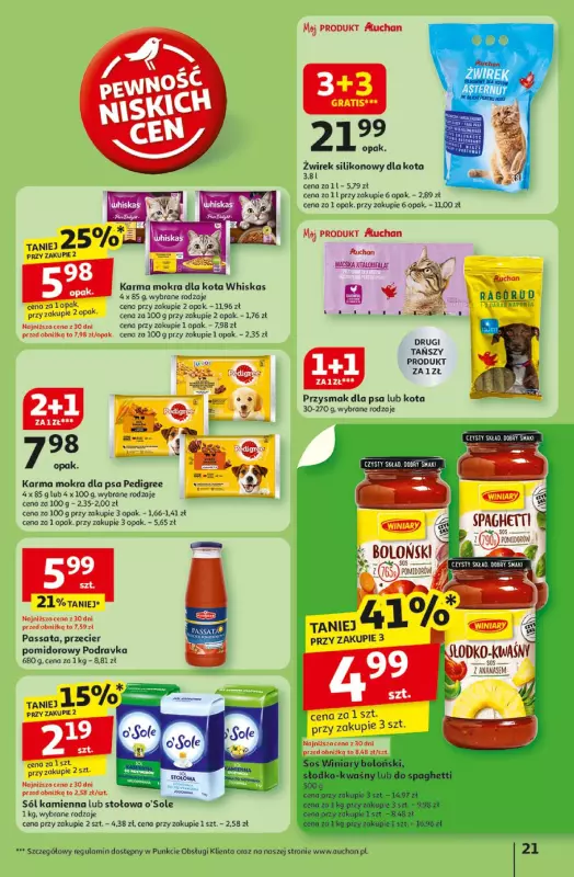 Auchan - gazetka promocyjna Gazetka Pewność niskich cen Hipermarket Auchan  do środy 23.07 - strona 21