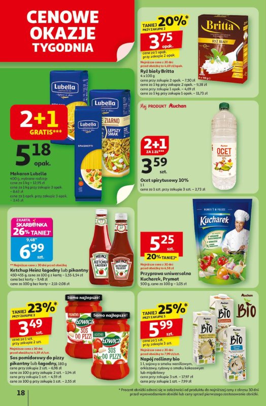 Auchan - gazetka promocyjna Gazetka Pewność niskich cen Hipermarket Auchan od czwartku 17.07 do środy 23.07 - strona 18