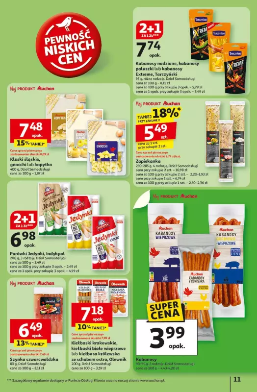 Auchan - gazetka promocyjna Gazetka Pewność niskich cen Hipermarket Auchan od czwartku 17.07 do środy 23.07 - strona 11