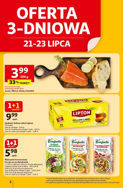 Auchan - gazetka promocyjna Gazetka Pewność niskich cen Hipermarket Auchan  do środy 23.07 - strona 2