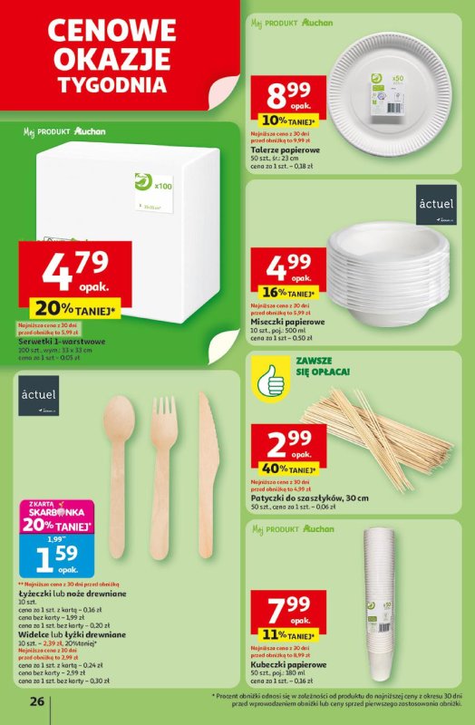 Auchan - gazetka promocyjna Gazetka Pewność niskich cen Hipermarket Auchan od czwartku 17.07 do środy 23.07 - strona 26