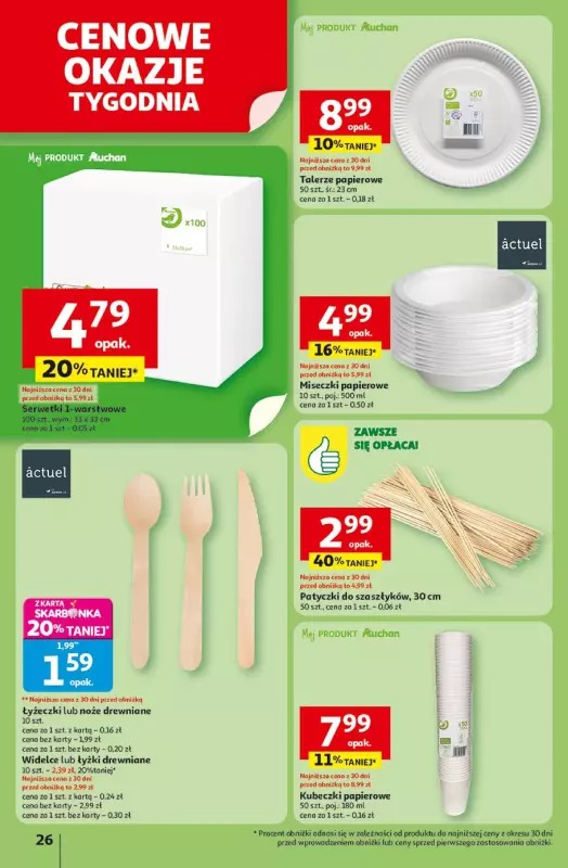 Auchan - gazetka promocyjna Gazetka Pewność niskich cen Hipermarket Auchan od czwartku 17.07 do środy 23.07 - strona 26