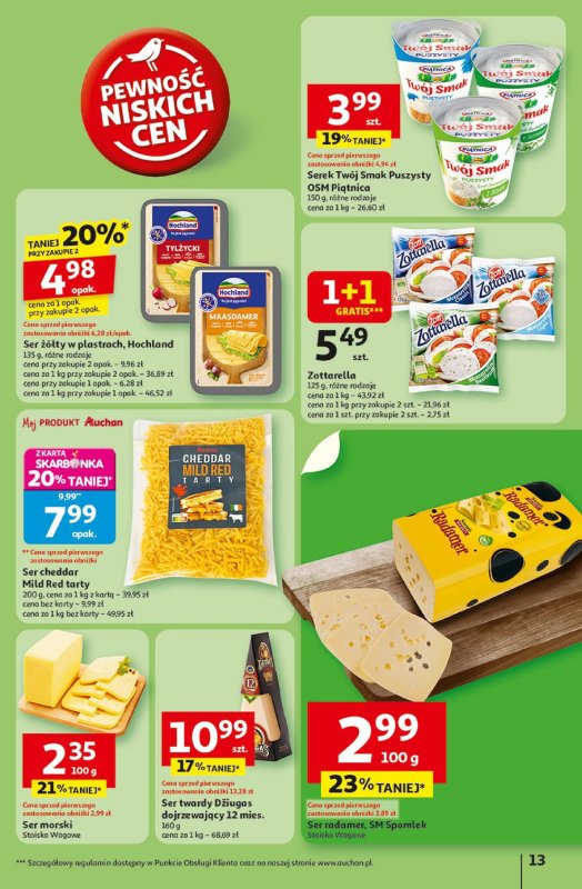 Auchan - gazetka promocyjna Gazetka Pewność niskich cen Hipermarket Auchan od czwartku 17.07 do środy 23.07 - strona 13