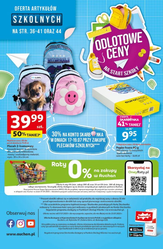Auchan - gazetka promocyjna Gazetka Pewność niskich cen Hipermarket Auchan od czwartku 17.07 do środy 23.07 - strona 45