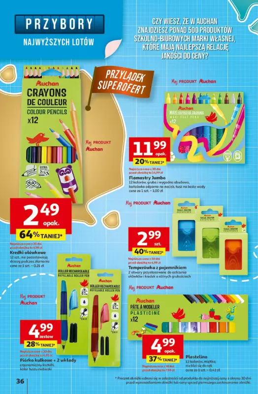 Auchan - gazetka promocyjna Gazetka Pewność niskich cen Hipermarket Auchan od czwartku 17.07 do środy 23.07 - strona 36