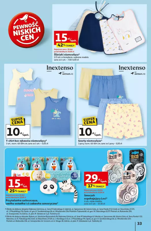 Auchan - gazetka promocyjna Gazetka Pewność niskich cen Hipermarket Auchan od czwartku 17.07 do środy 23.07 - strona 33