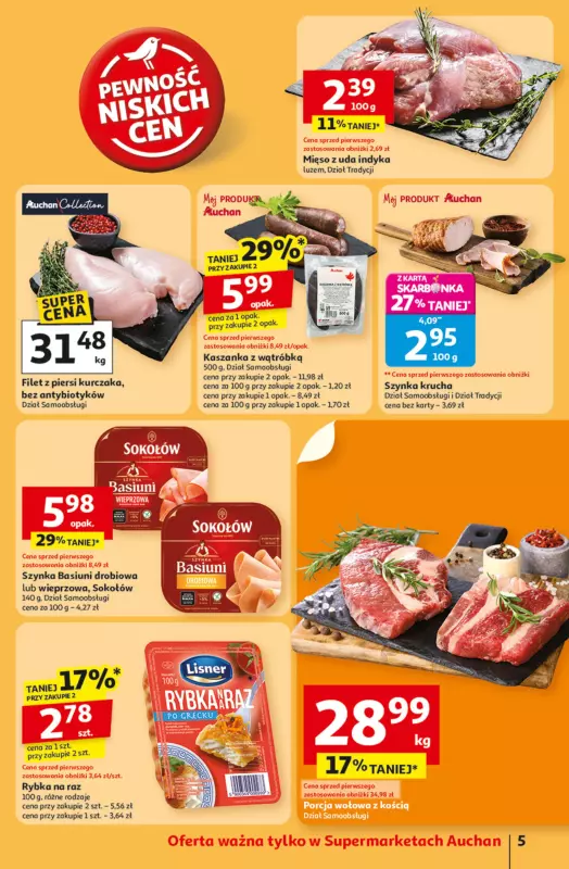 Auchan - gazetka promocyjna Pewność niskich cen Supermarket od czwartku 24.07 do środy 30.07 - strona 5