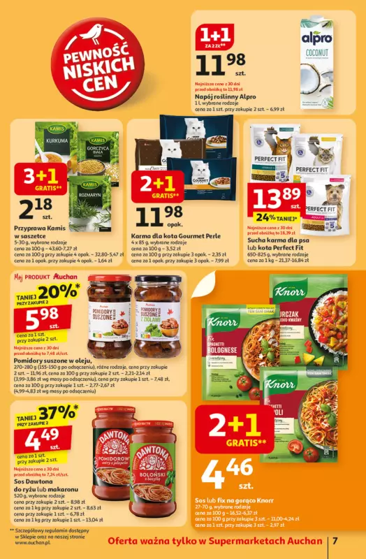 Auchan - gazetka promocyjna Pewność niskich cen Supermarket  do środy 30.07 - strona 7