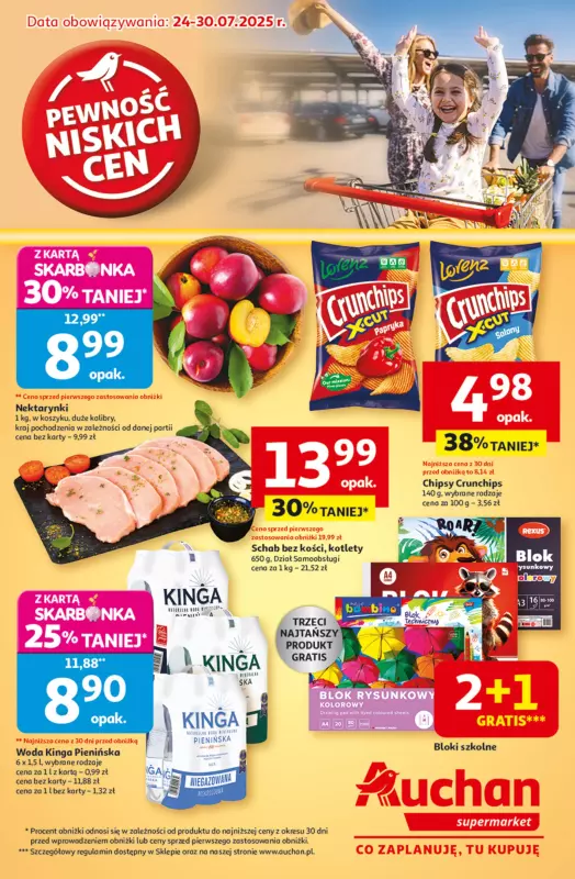 Auchan - gazetka promocyjna Pewność niskich cen Supermarket  