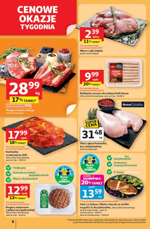 Auchan - gazetka promocyjna Pewność niskich cen Hipermarket  do środy 30.07 - strona 6