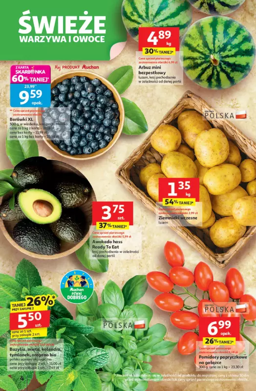 Auchan - gazetka promocyjna Pewność niskich cen Hipermarket od czwartku 24.07 do środy 30.07 - strona 4