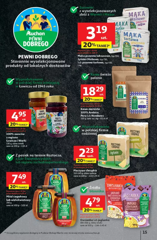 Auchan - gazetka promocyjna Pewność niskich cen Hipermarket od czwartku 24.07 do środy 30.07 - strona 15