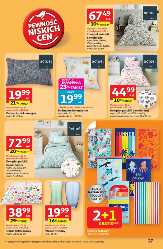 Auchan - gazetka promocyjna Pewność niskich cen Hipermarket od czwartku 24.07 do środy 30.07 - strona 27