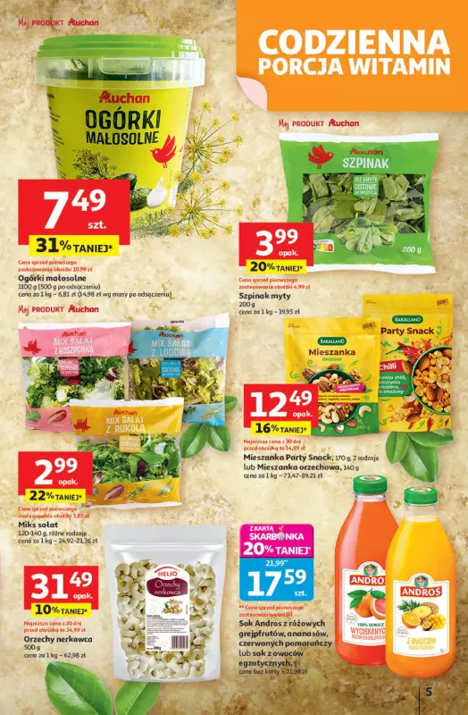 Auchan - gazetka promocyjna Pewność niskich cen Hipermarket od czwartku 24.07 do środy 30.07 - strona 5
