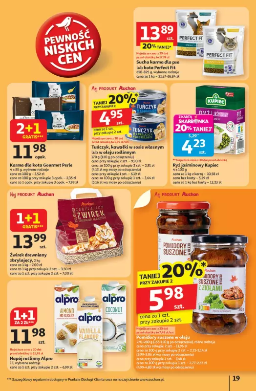 Auchan - gazetka promocyjna Pewność niskich cen Hipermarket  do środy 30.07 - strona 19