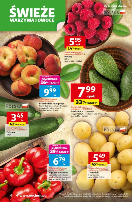 Auchan - gazetka promocyjna Pewność niskich cen Supermarket  do środy 06.08 - strona 4
