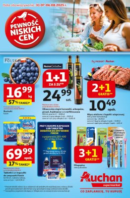 Auchan - gazetka promocyjna Pewność niskich cen Supermarket  do środy 06.08