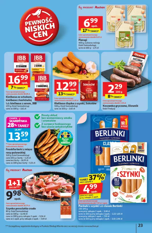 Auchan - gazetka promocyjna Pewność niskich cen Hipermarket  do środy 06.08 - strona 23