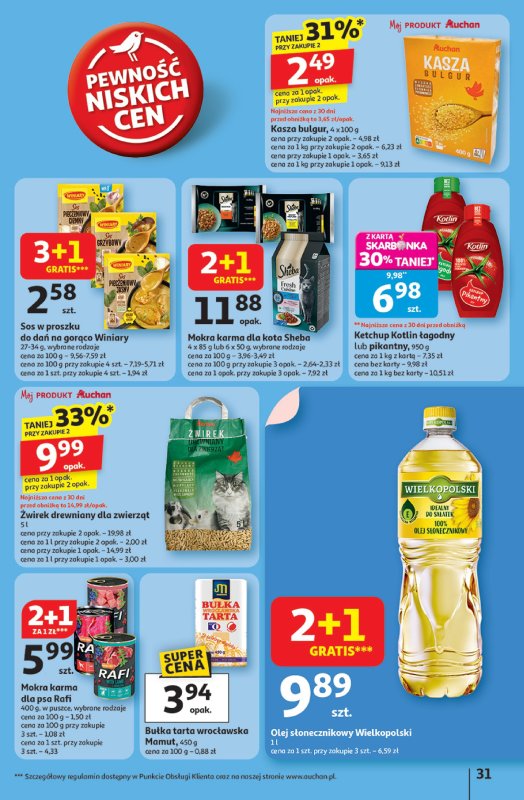 Auchan - gazetka promocyjna Pewność niskich cen Hipermarket  do środy 06.08 - strona 31