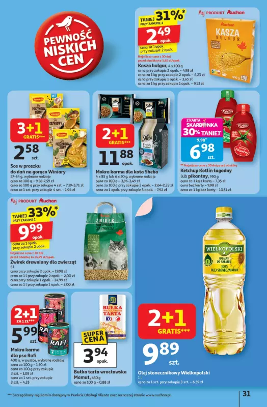 Auchan - gazetka promocyjna Pewność niskich cen Hipermarket  do środy 06.08 - strona 31