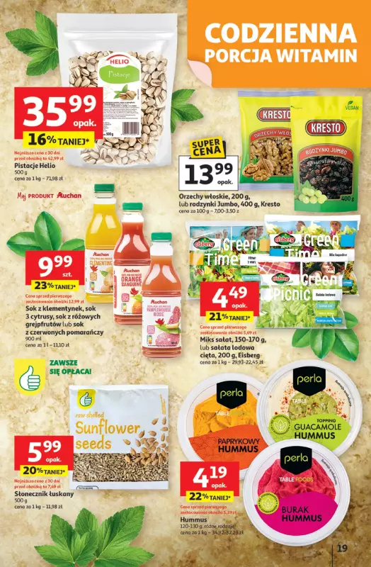 Auchan - gazetka promocyjna Pewność niskich cen Hipermarket od czwartku 31.07 do środy 06.08 - strona 19