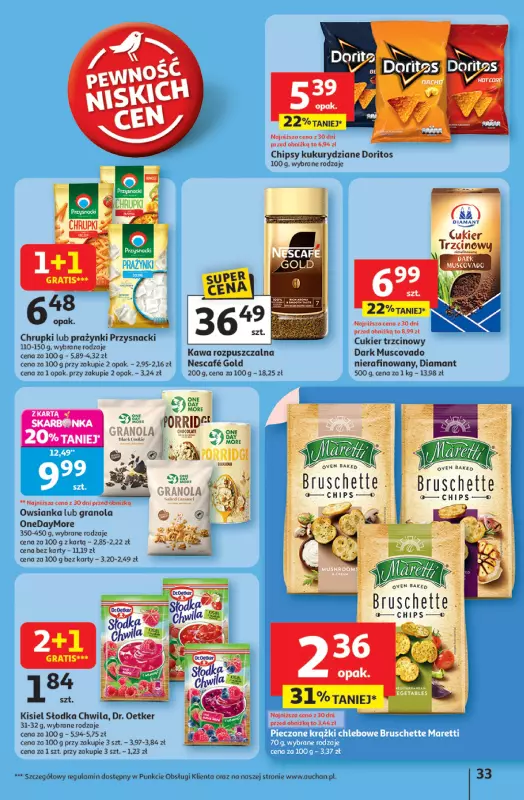 Auchan - gazetka promocyjna Pewność niskich cen Hipermarket od czwartku 31.07 do środy 06.08 - strona 33