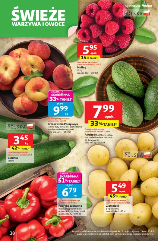 Auchan - gazetka promocyjna Pewność niskich cen Hipermarket od czwartku 31.07 do środy 06.08 - strona 18