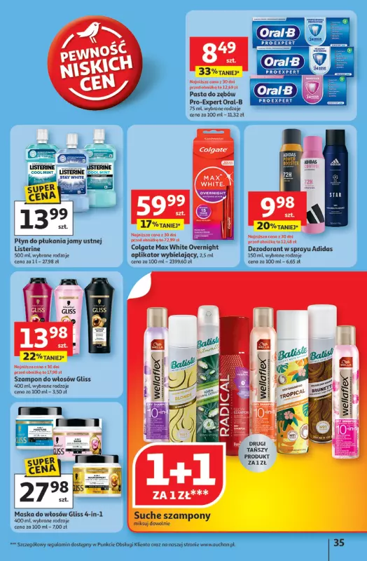 Auchan - gazetka promocyjna Pewność niskich cen Hipermarket  do środy 06.08 - strona 35