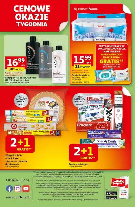 Auchan - gazetka promocyjna Pewność niskich cen Supermarket  do środy 13.08 - strona 8