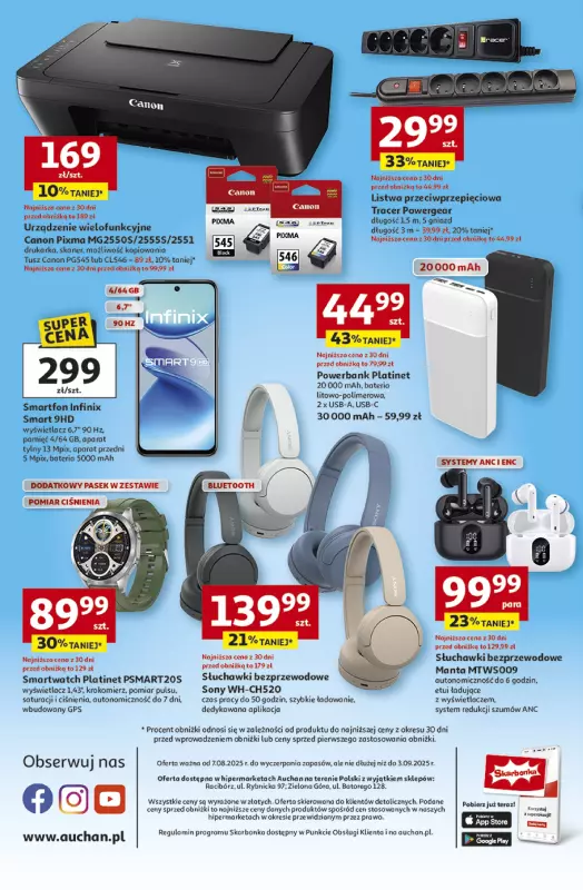 Auchan - gazetka promocyjna Technologiczna wyprawka szkolna Hipermarket  do środy 03.09 - strona 2