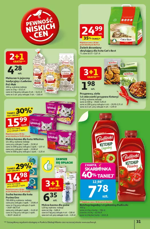 Auchan - gazetka promocyjna Pewność niskich cen Hipermarket od czwartku 07.08 do środy 13.08 - strona 31