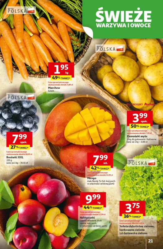 Auchan - gazetka promocyjna Pewność niskich cen Hipermarket od czwartku 07.08 do środy 13.08 - strona 21