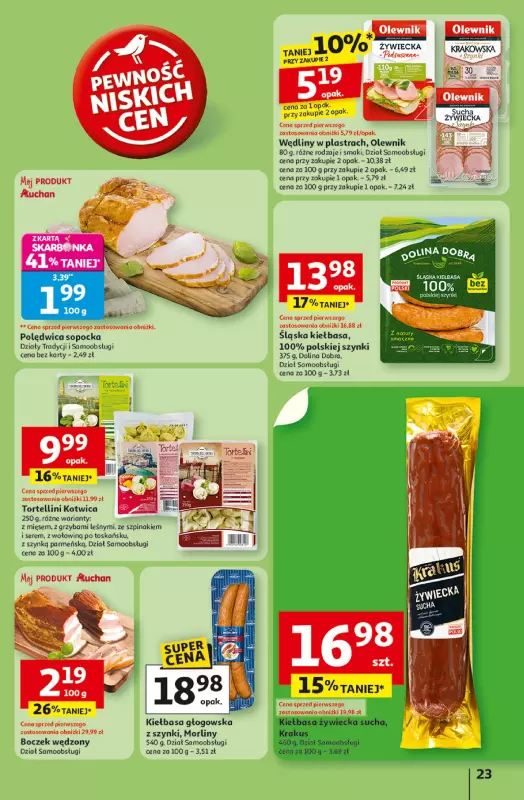 Auchan - gazetka promocyjna Pewność niskich cen Hipermarket od czwartku 07.08 do środy 13.08 - strona 23