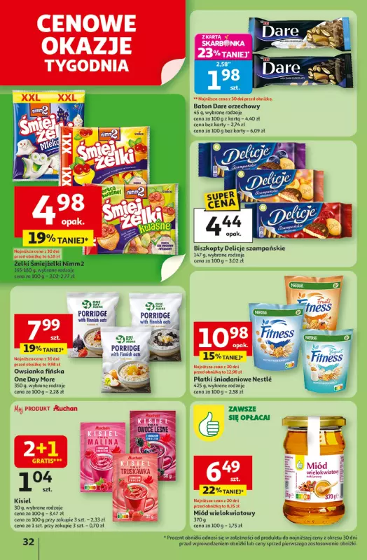Auchan - gazetka promocyjna Pewność niskich cen Hipermarket od czwartku 07.08 do środy 13.08 - strona 32