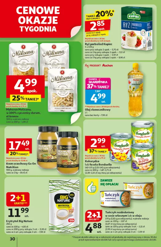 Auchan - gazetka promocyjna Pewność niskich cen Hipermarket od czwartku 07.08 do środy 13.08 - strona 30