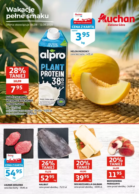Auchan - gazetka promocyjna Gazetka Zielona Góra | Wakacje pełne smaku od środy 06.08 do wtorku 12.08