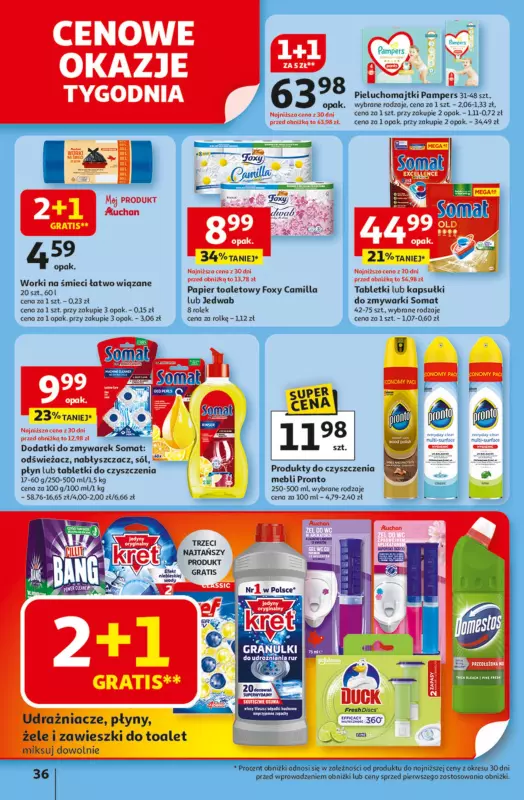 Auchan - gazetka promocyjna Odlotowe ceny na start szkoły Hipermarket od czwartku 14.08 do środy 20.08 - strona 36