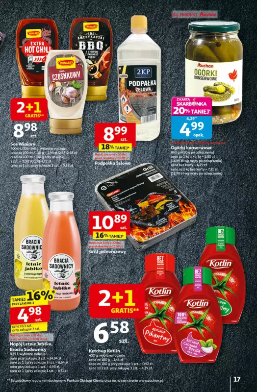 Auchan - gazetka promocyjna Odlotowe ceny na start szkoły Hipermarket  do środy 20.08 - strona 17