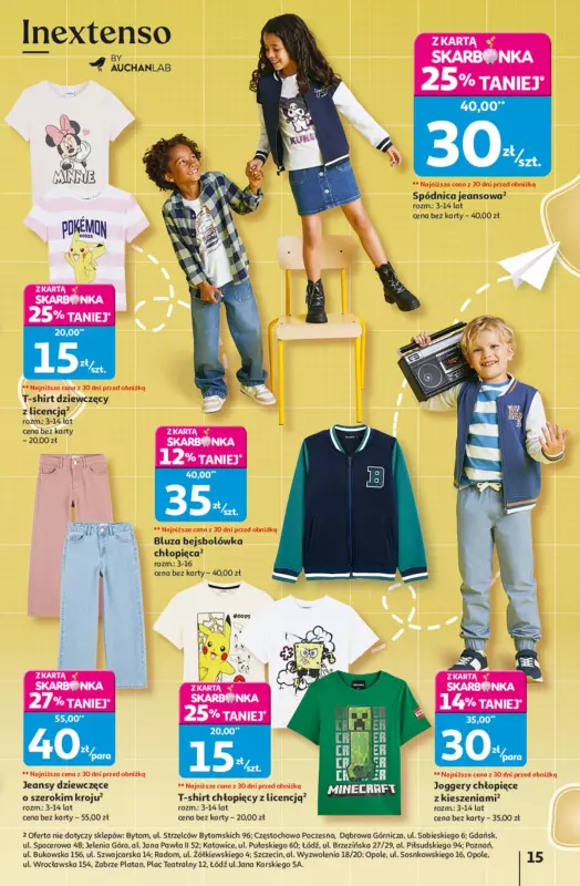 Auchan - gazetka promocyjna Odlotowe ceny na start szkoły Hipermarket od czwartku 14.08 do środy 20.08 - strona 15
