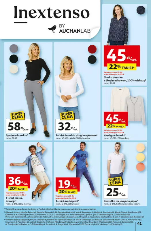 Auchan - gazetka promocyjna Odlotowe ceny na start szkoły Hipermarket od czwartku 14.08 do środy 20.08 - strona 41