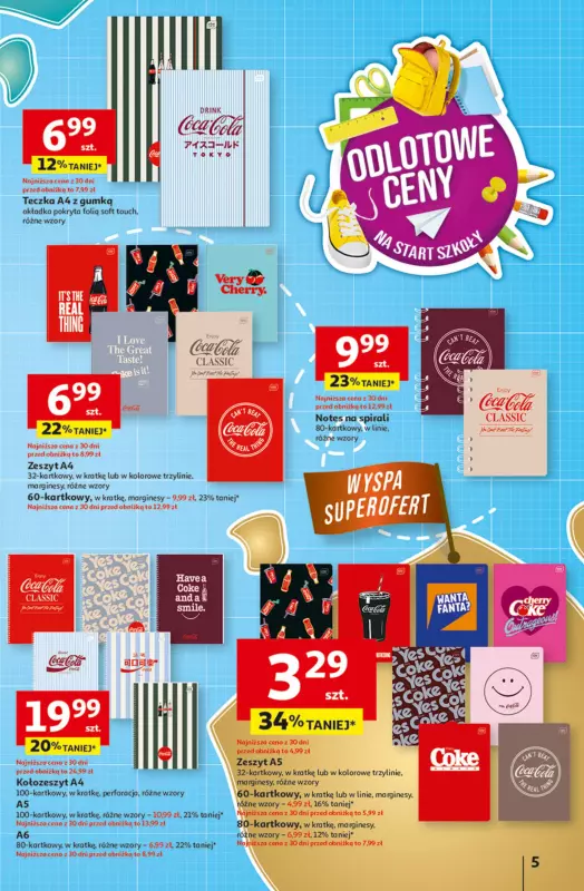 Auchan - gazetka promocyjna Odlotowe ceny na start szkoły Hipermarket  do środy 20.08 - strona 5