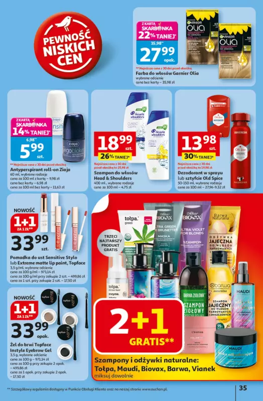 Auchan - gazetka promocyjna Odlotowe ceny na start szkoły Hipermarket od czwartku 14.08 do środy 20.08 - strona 35
