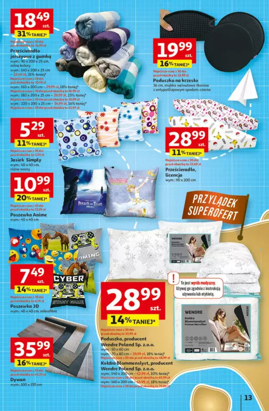 Auchan - gazetka promocyjna Odlotowe ceny na start szkoły Hipermarket od czwartku 14.08 do środy 20.08 - strona 13