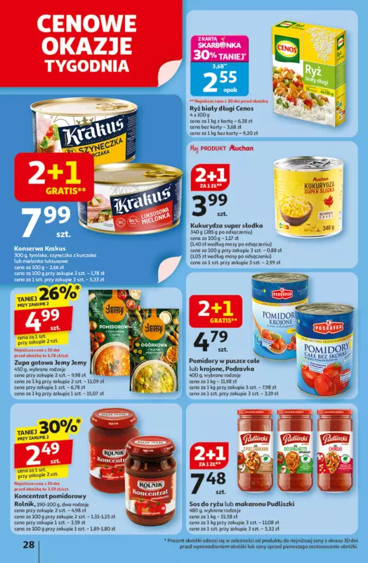 Auchan - gazetka promocyjna Odlotowe ceny na start szkoły Hipermarket  do środy 20.08 - strona 28