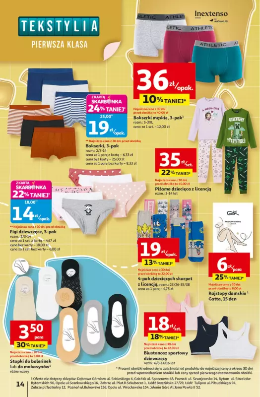Auchan - gazetka promocyjna Odlotowe ceny na start szkoły Hipermarket od czwartku 14.08 do środy 20.08 - strona 14