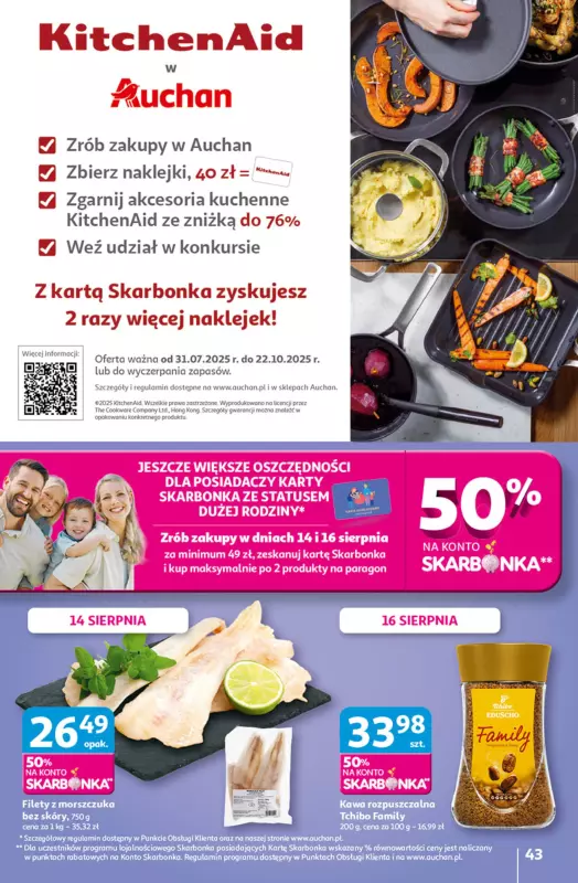 Auchan - gazetka promocyjna Odlotowe ceny na start szkoły Hipermarket od czwartku 14.08 do środy 20.08 - strona 43