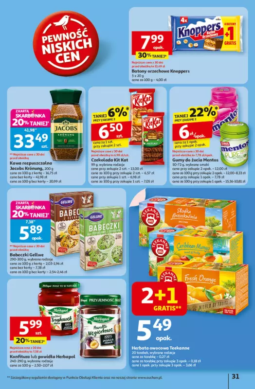 Auchan - gazetka promocyjna Odlotowe ceny na start szkoły Hipermarket od czwartku 14.08 do środy 20.08 - strona 31